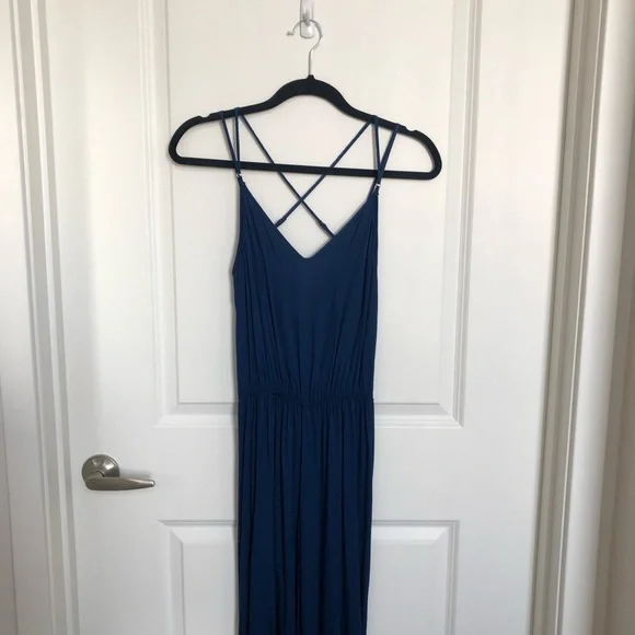 Arden B strappy blue wide leg jumpsuit - Picture 4 of 6